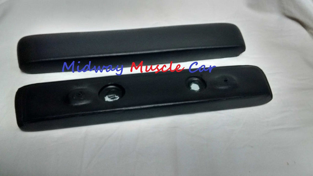NEW blk A-Body Front Arm Rest Pads 64-67 Chevy Chevelle Pontiac GTO Olds 442 GS