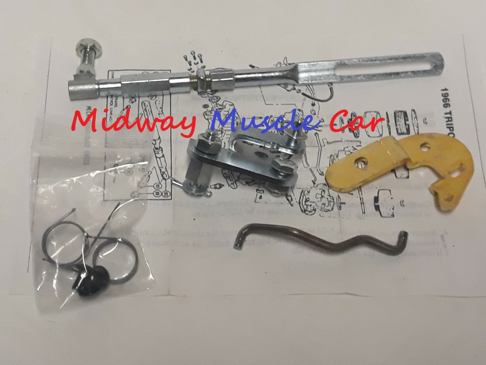 Tri Power 3x2 Carburetor Carb Throttle Cable Linkage Set 66 Pontiac GTO G/P