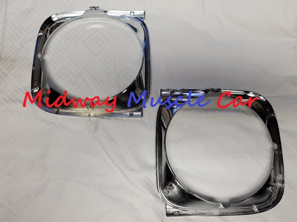 headlight headlamp bezel set (pair)   72 Chevy Chevelle El Camino