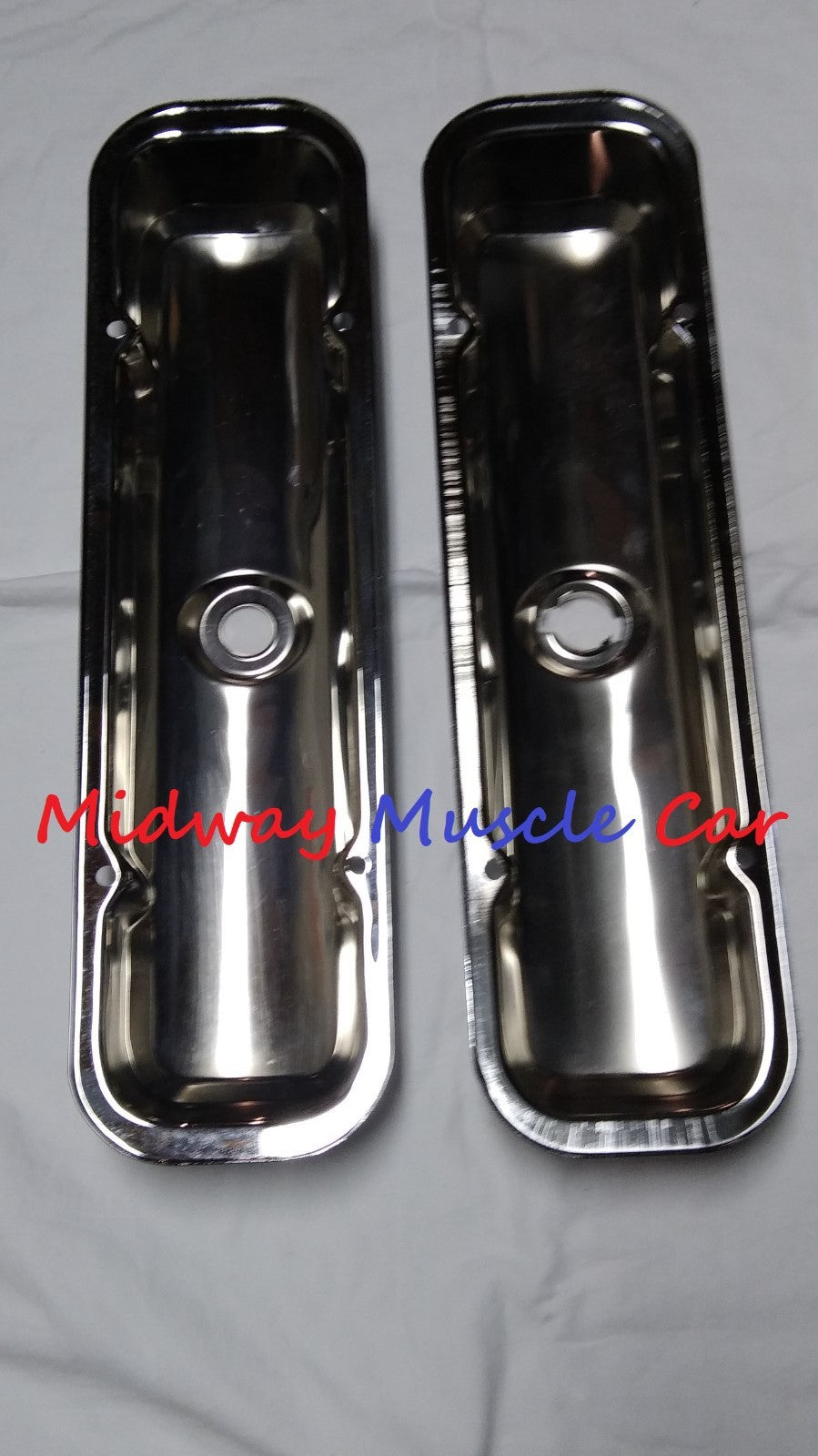 NEW Stock Chrome Valve Covers pr 67-79 Pontiac GTO T/A Firebird 400 455 350 428