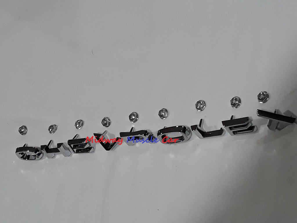hood letters emblem (9 pc) 67 68 Chevy C10 K10 Pickup Truck Suburban  GM resto