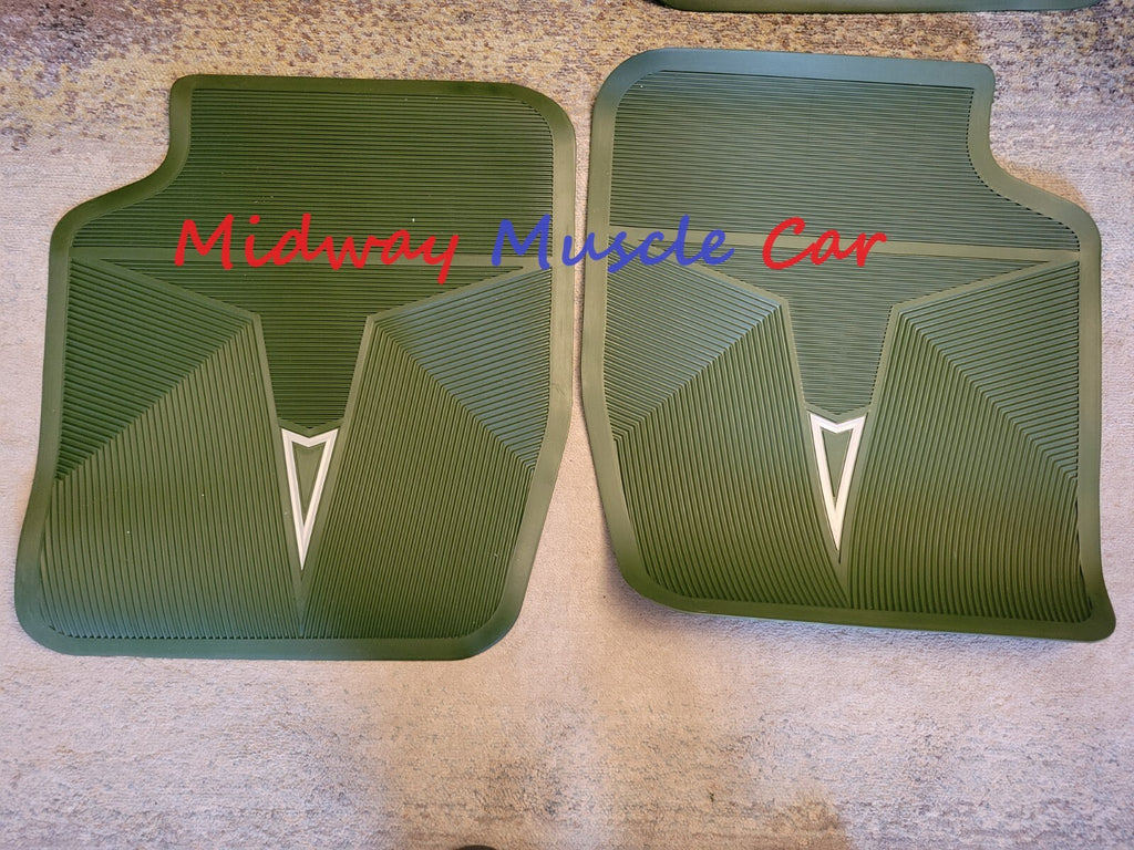 NEW original style GREEN 69-72 Pontiac floor mats GTO Lemans Judge Bonneville GP
