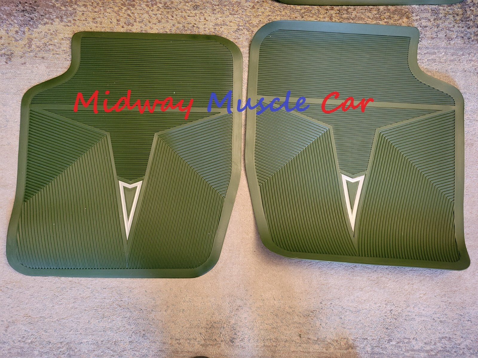 NEW original style GREEN 69-72 Pontiac floor mats GTO Lemans Judge Bonneville GP