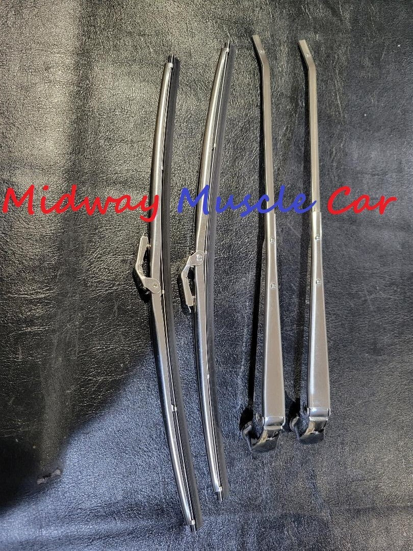 windshield wiper arm & blade set 64-67 Chevy Chevelle Pontiac GTO Olds 442 GS