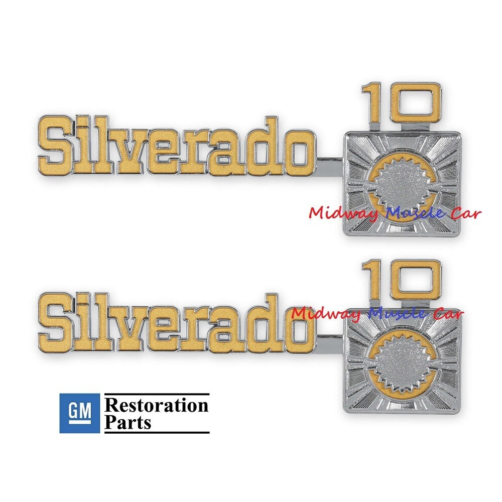 Silverado 10 Fender emblem (pr) 75-80 Chevy  Pickup  C10 K10