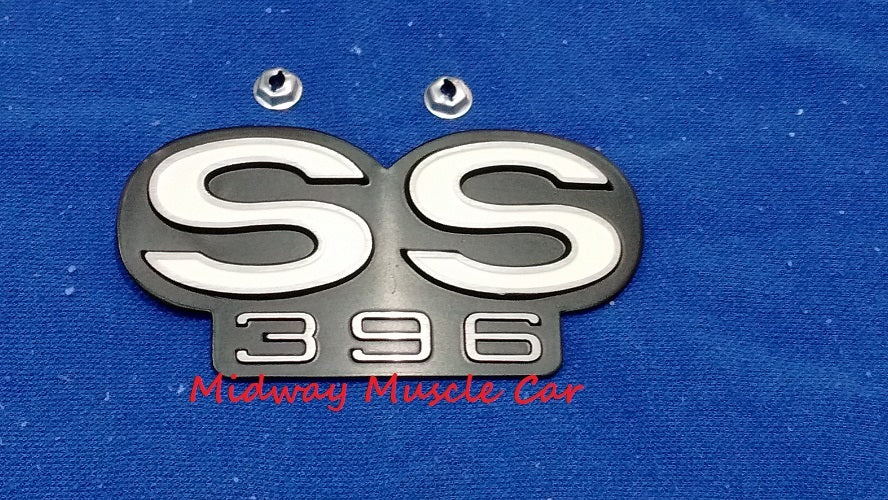 SS396 rear deck tail panel emblem   67 Chevy Chevelle Malibu super spport SS