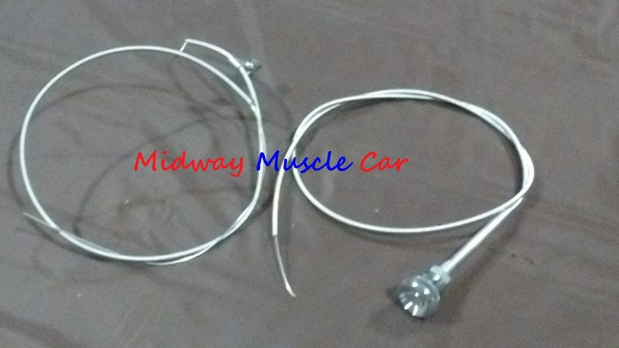 NEW correct unsheathed upper & lower ram air pull cable 69 70 Pontiac GTO T/A