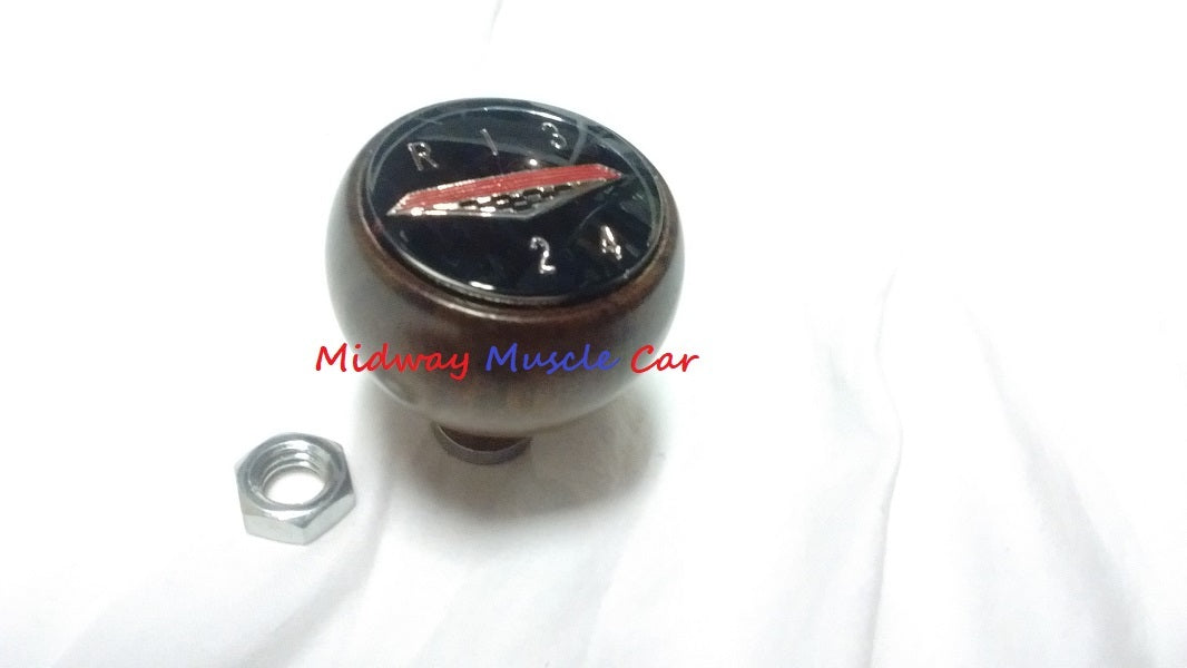 correct 66-68 walnut wood 4 speed shifter knob Pontiac GTO  Firebird