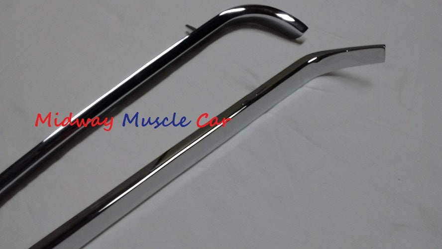 NEW chrome front lower valance panel moldings (pr) 1969 69 Pontiac GTO