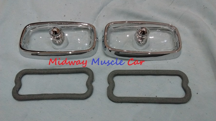 66 67 Pontiac GTO front turn signal parking lamp light assy  lens bezel & gasket