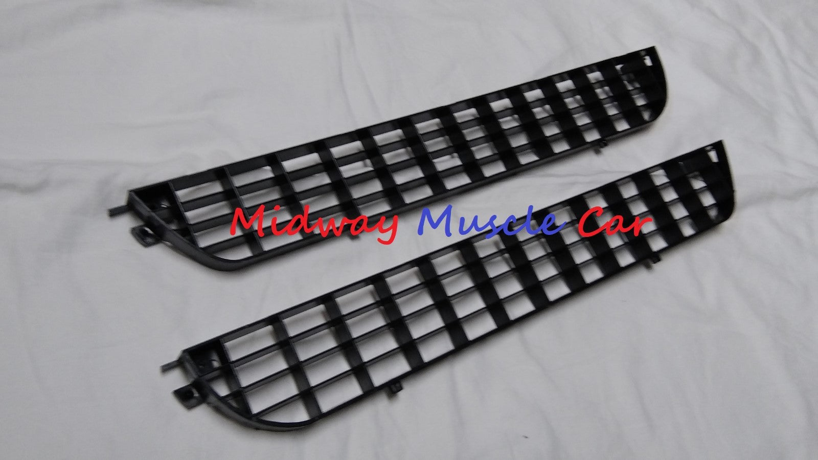 NEW plastic front lower valance panel molding grills (pr) 1969 69 Pontiac GTO