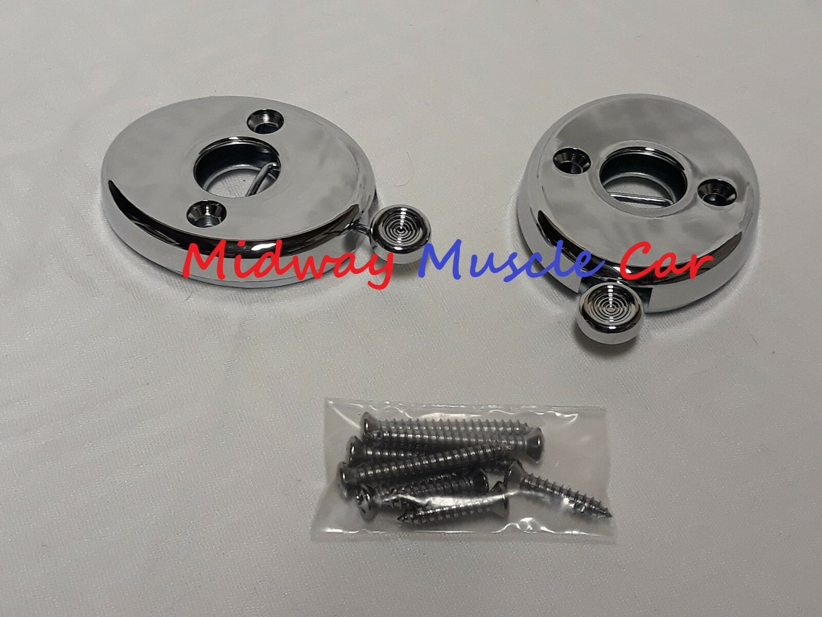 69 bucket seat chrome headrest escutcheon Chevy Pontiac Olds Chevelle GTO 442