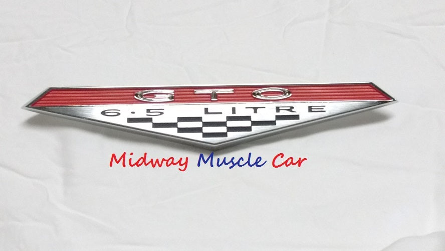 NEW  64 65 66 67 68  Pontiac GTO front fender side 6.5 litre gto emblem