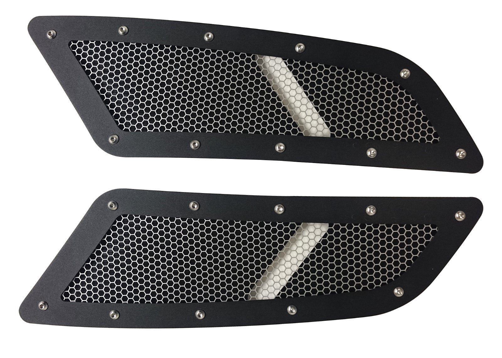 Mustang GT SPEED silver mesh hood vents scoops 15 16 17 Ford Mustang