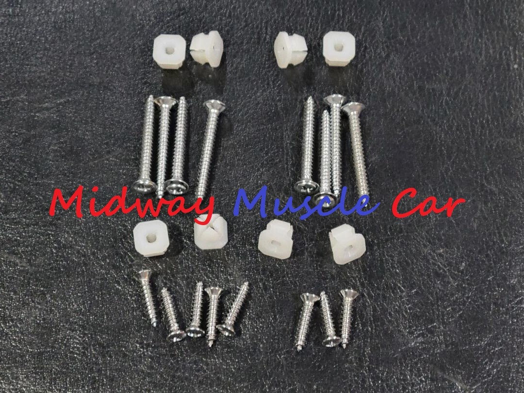 69 Chevy CHEVELLE el camino headlight lamp bezels mounting KIT clips & screws
