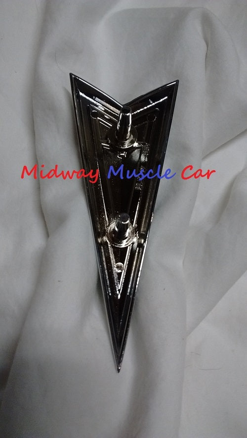 64 65 Pontiac GTO Lemans Tempest rear deck trunk lid arrowhead ornament emblem