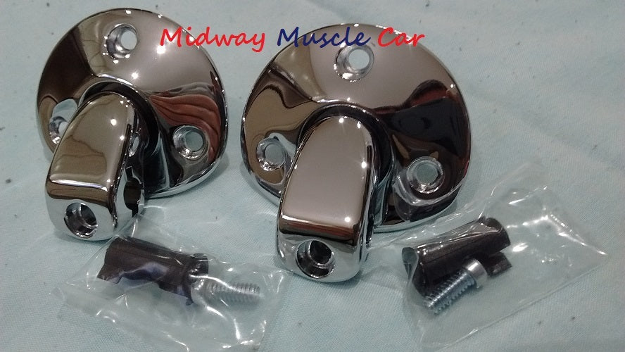 chrome sunvisor sun visor support bracket (pr) Chevy GTO Camaro Chevelle 442 GS