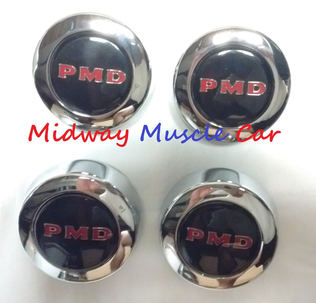 NEW black PMD rally 2 II wheel center cap set 67 68 69 70 Pontiac GTO Firebird