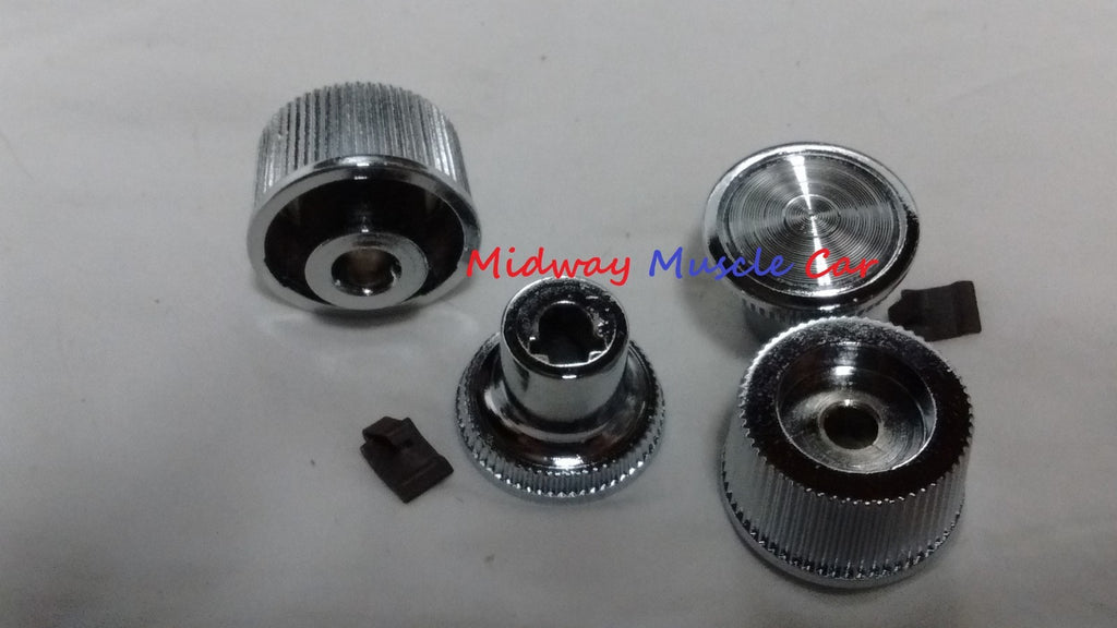 NEW inner & outer radio knobs 1966 66 Chevy Chevelle Malibu el camino