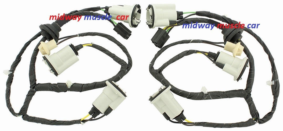 rear body panel tail light wiring harness (pr) 70 71 72 Pontiac GTO lemans judge