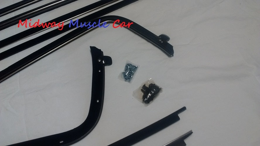 front & rear window felt fuzzy inner & outer sweeps set 70 71 72 Chevy Chevelle