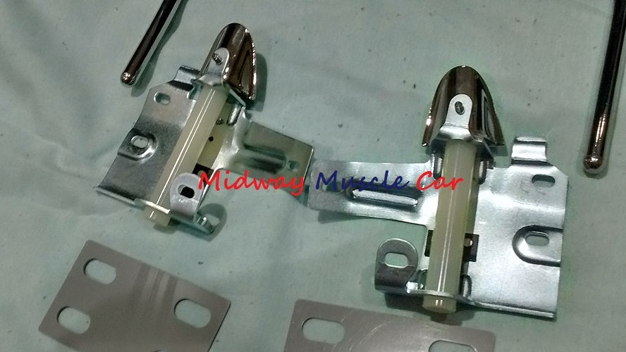 BLACK headrest kit 66 67 Chevy Pontiac GTO Chevelle Cutlass 442 GS Impala