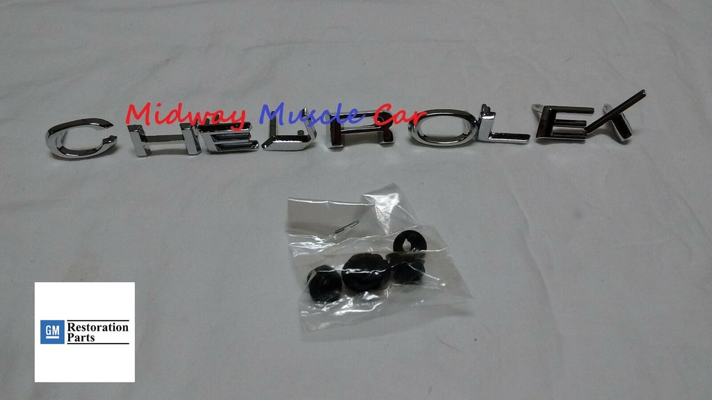 CHEVROLET hood letters emblem 65 Chevy Chevelle Malibu El Camino