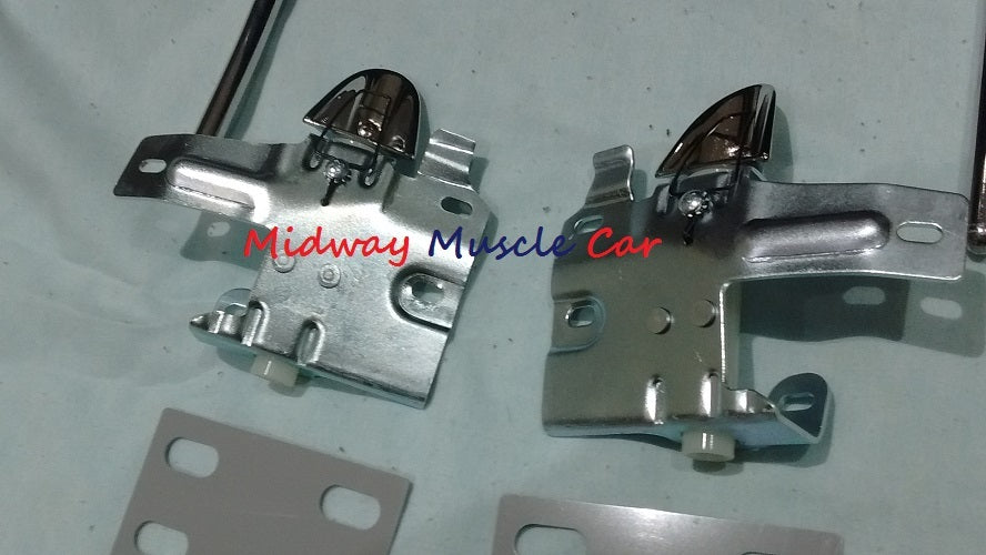 BLACK headrest kit 66 67 Chevy Pontiac GTO Chevelle Cutlass 442 GS Impala