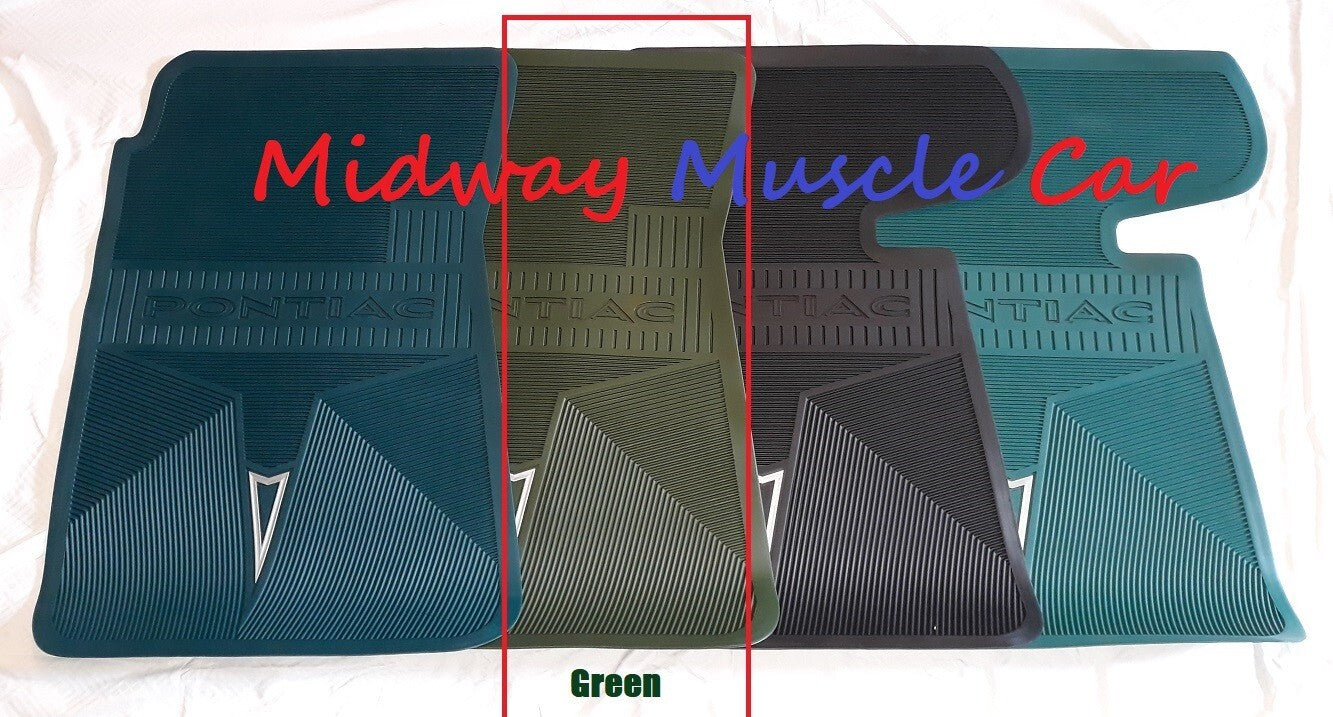 NEW original style GREEN 69-72 Pontiac floor mats GTO Lemans Judge Bonneville GP