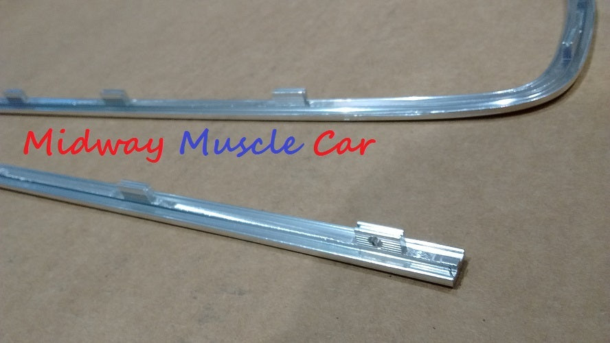 NEW aluminum front grille moldings (pr) 1966 66 Pontiac GTO Lemans Tempest