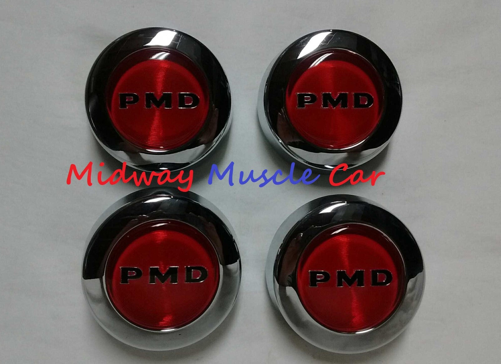 NEW red PMD rally 2 II wheel center cap set 70 71 72 Pontiac GTO Firebird T/A