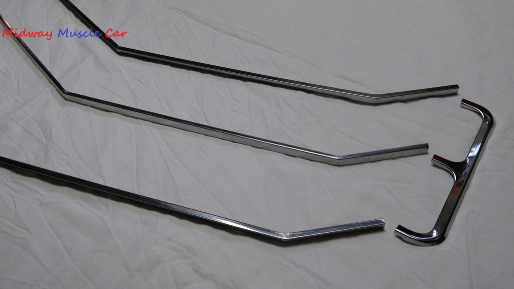 NEW  polished stainless grille molding set  71 Chevy Chevelle El Camino 5 pieces