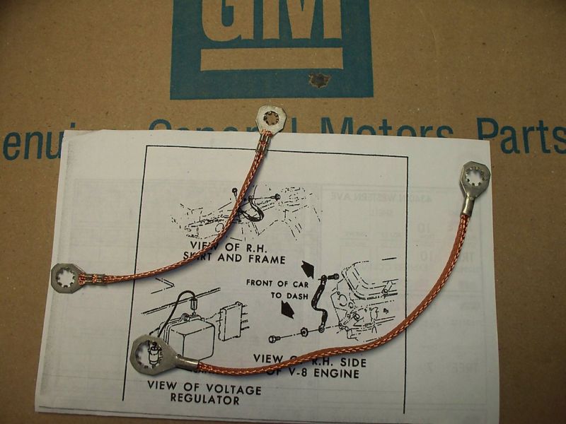 ground strap set 65 66 67 Pontiac GTO lemans 326 389 400