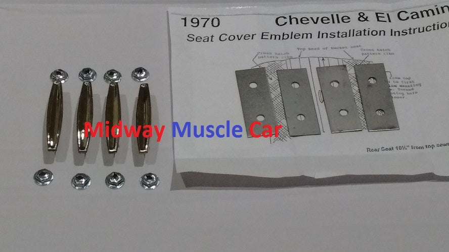 NEW bucket seat medallion emblem ornaments emblems 1970 Chevy Chevelle El Camino