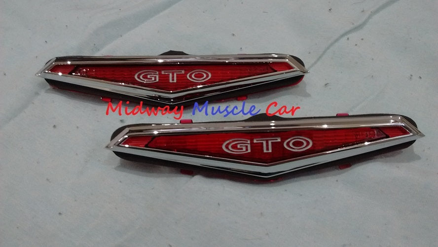 rear 1/4 panel marker lamp light assy lens bezel & gasket 69 1969 Pontiac GTO