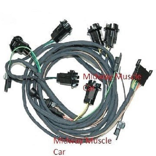 rear body tail light wiring harness 66 Pontiac GTO 1966 coupe & post