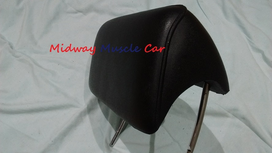 BLACK headrest (pr) 66 67 Chevy Pontiac GTO Chevelle Cutlass 442 GS Impala