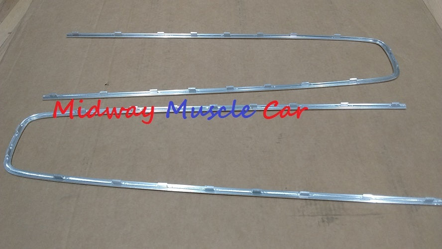 NEW aluminum front grille moldings (pr) 1966 66 Pontiac GTO Lemans Tempest