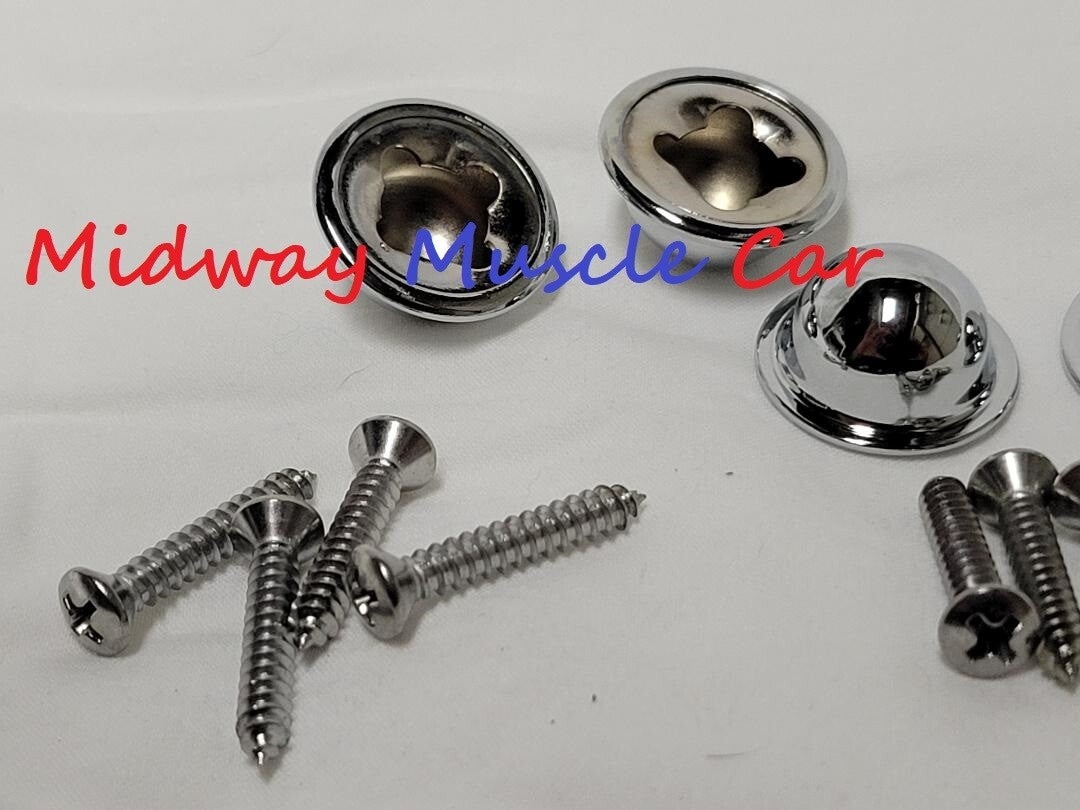 bucket seat back side hinge trim hardware caps 62-65 Chevy Chevelle Pontiac GTO