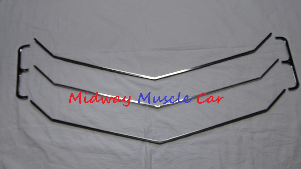 NEW  polished stainless grille molding set  71 Chevy Chevelle El Camino 5 pieces