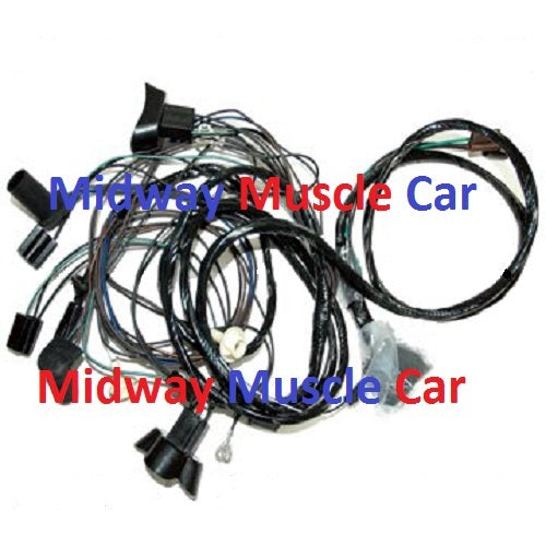front end headlight wiring harness w/ standard headlights 1969 Pontiac GTO judge