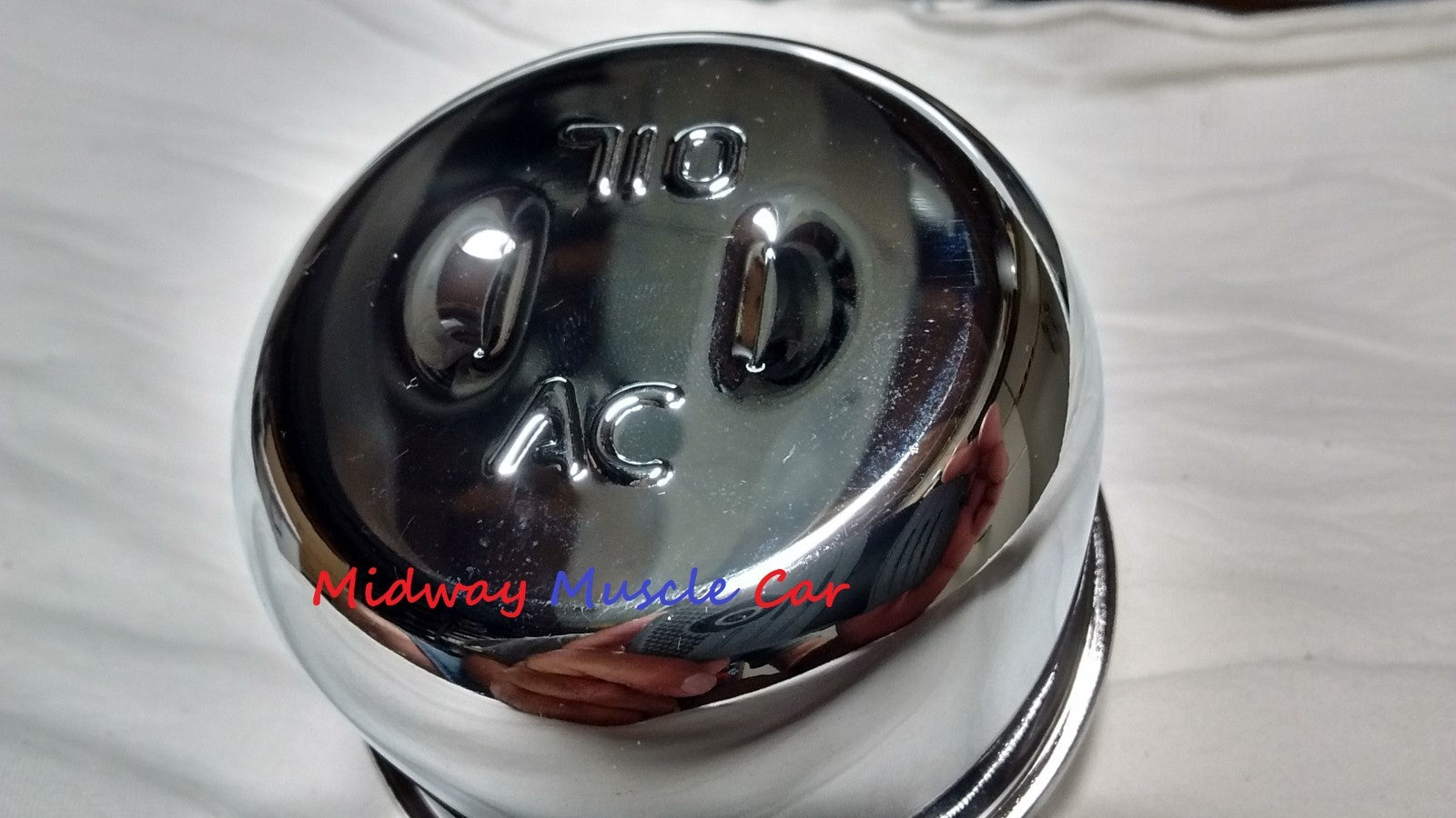 AC chrome twist on valve cover oil cap breather GTO Chevy Camaro Chevelle