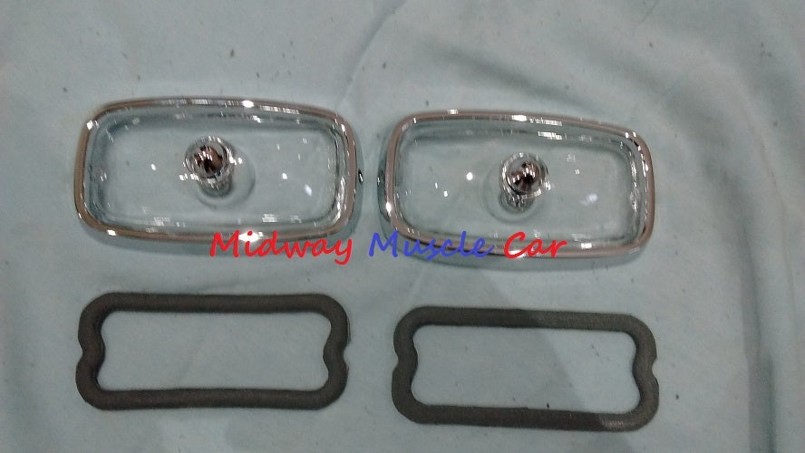 66 67 Pontiac GTO front turn signal parking lamp light assy  lens bezel & gasket
