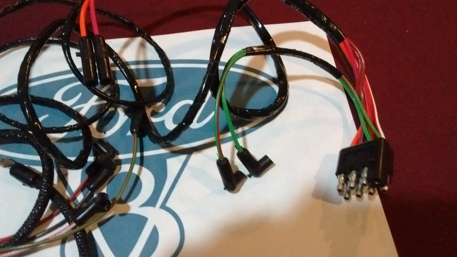 64 Ford Mustang v8 Engine Gauge Feed Wiring Harness   1964 260 289