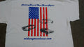 trump Midway Muscle Car USA american flag T-shirt Chevy Chevelle Camaro tri-five