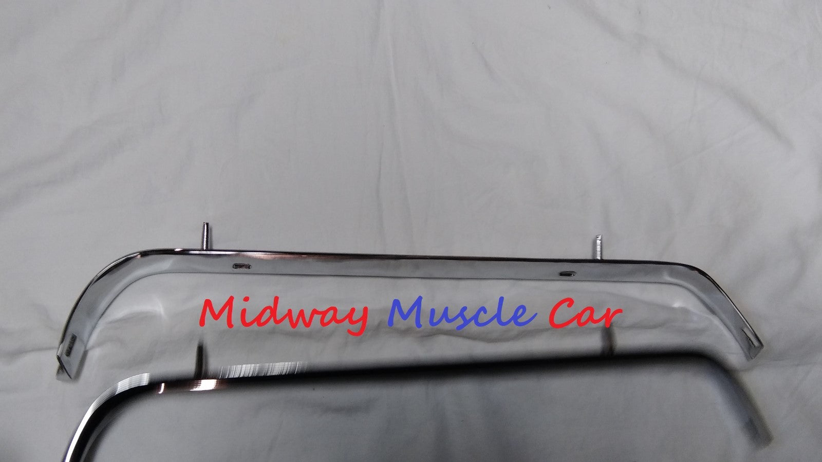 NEW chrome front lower valance panel moldings w/ holes (pr) 1969 69 Pontiac GTO