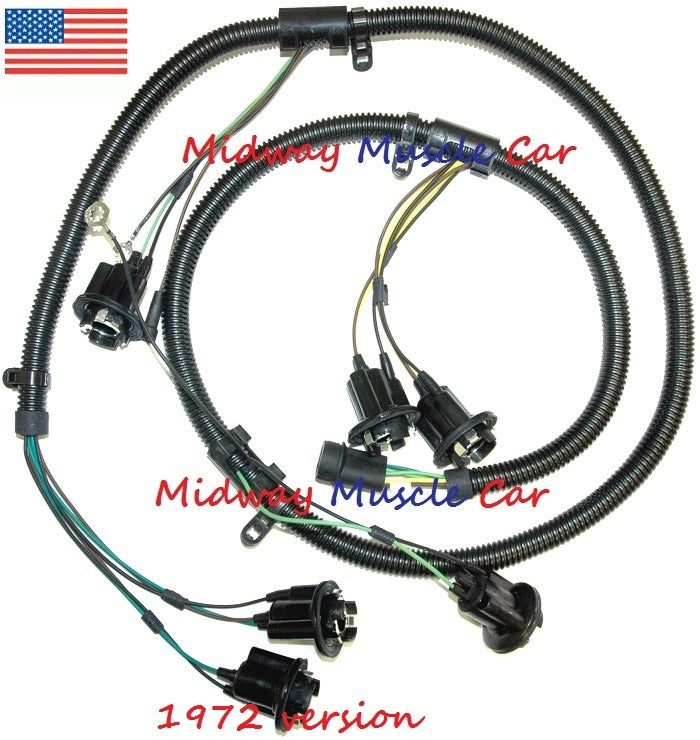rear body tail lamp light wiring harness 68-72 Buick Gran Sport Skylark GS
