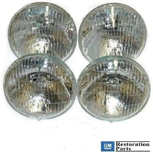 1968-1971 GM Cars T-3 / T3 Headlamp / Light Set of 4 bulbs   68-71   guide bulb