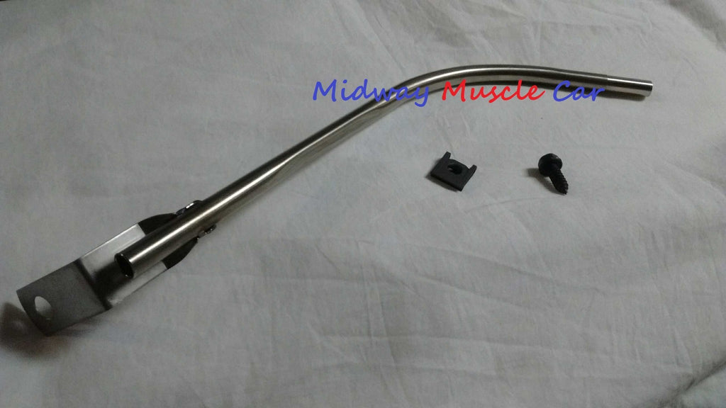 stainless steel 70-79 pontiac V8 upper dipstick tube w/bracket GTO T/A G/P