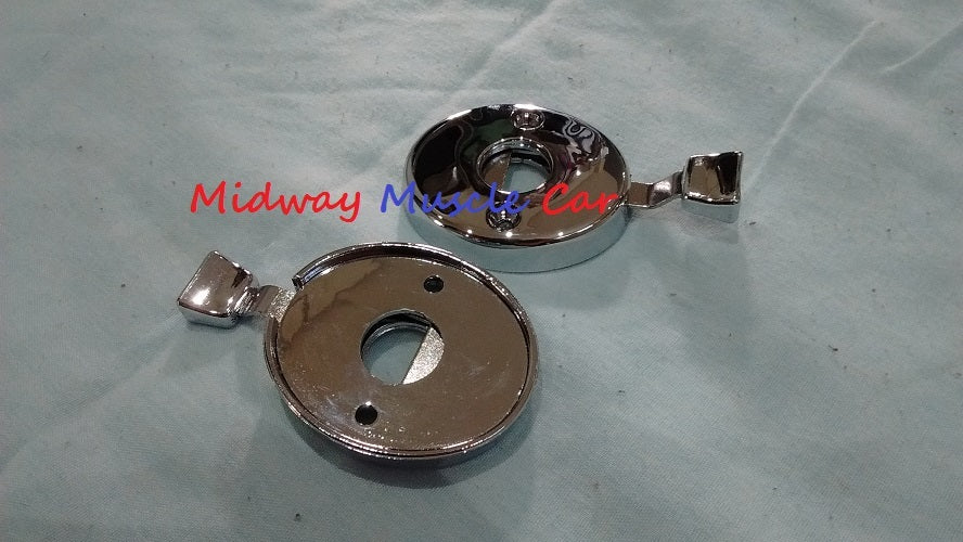 70 71 72 bucket seat chrome headrest escutcheon Chevy Pontiac Olds Chevelle GTO